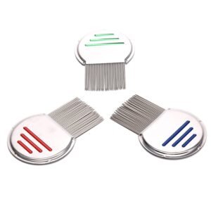 3 pis Stainless Steel Lice Comb
